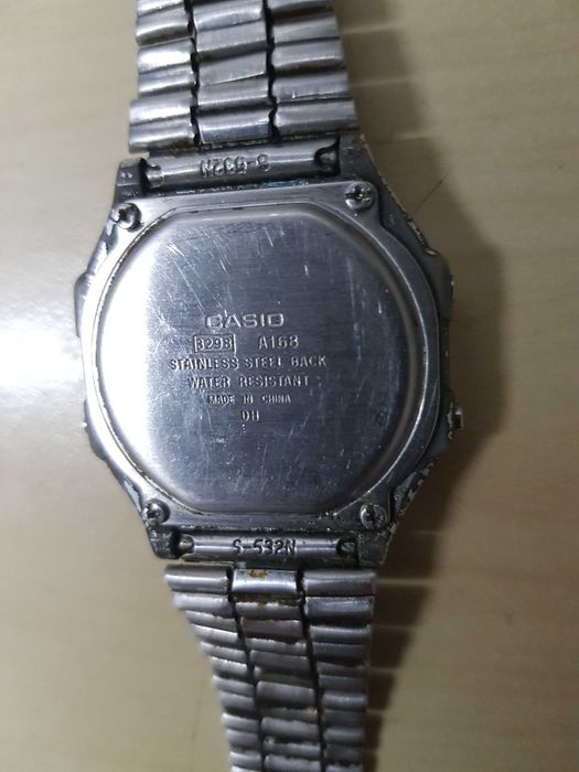 Zegarek nareczny CASIO A168 ILLUMINATOR 3298 ElectroLuminescence Alarm