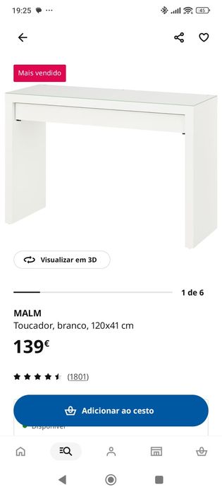 Toucador ou móvel para entrada