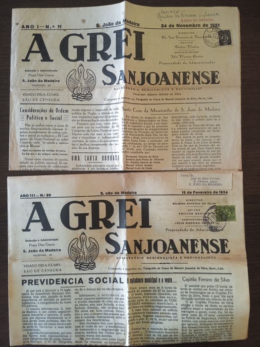 Jornais antigos selados