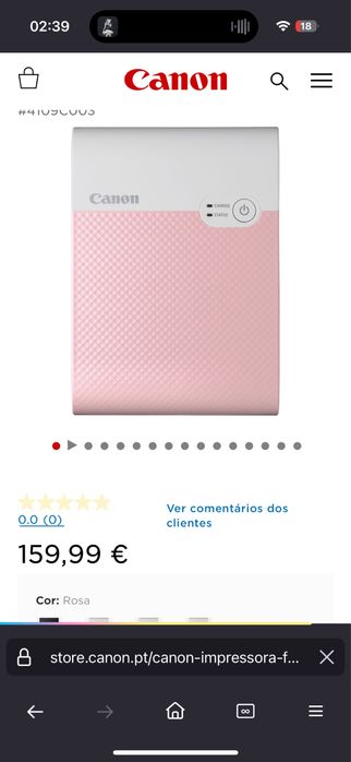 Canon Selphy Square QX10 Pink (Polaroid Printer)64575231329411123