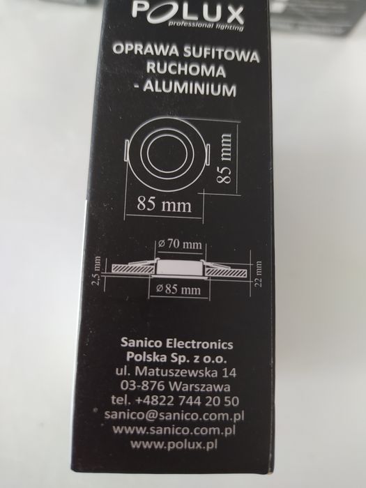 Polux oświetlenie punktowe czarne