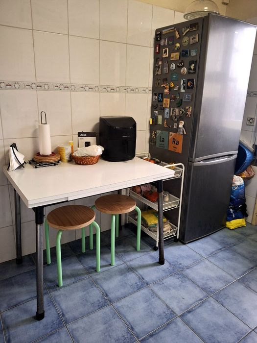 Mesa cozinha branca extensível