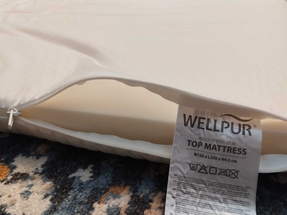 Materac 120x200cm WELLPUR FRYA biały