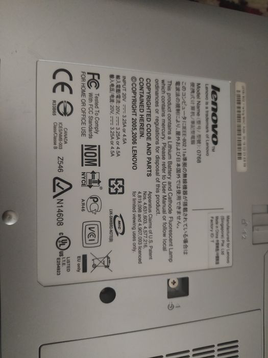 Laptop Lenovo 3000 N100