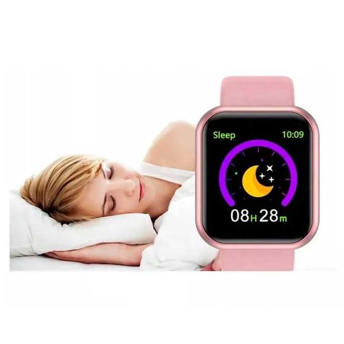 DAMSKI zegarek smartwatch dla kobiet sportowy różowy smartband żeński