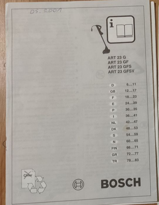 Podkaszarka Bosch na 230V