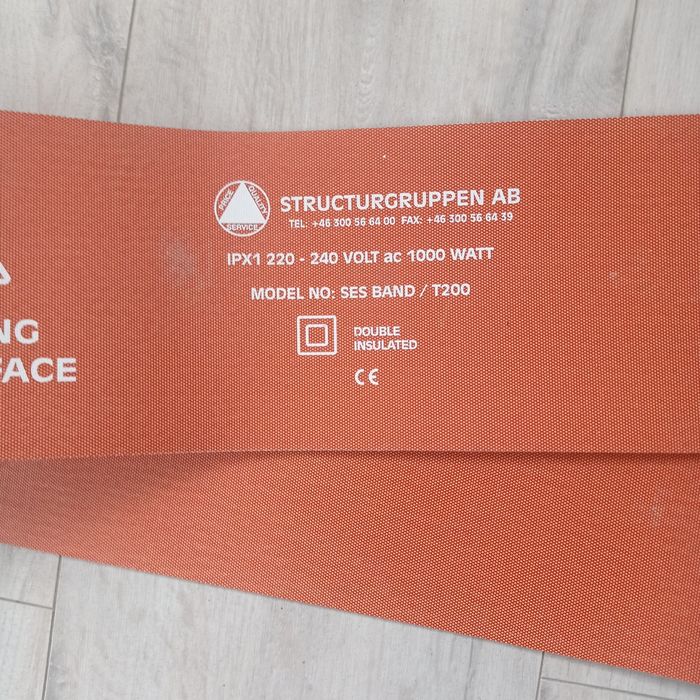 Pas grzewczy do beczek 168 cm  szer. 18 cm moc 1000 watt temp.120