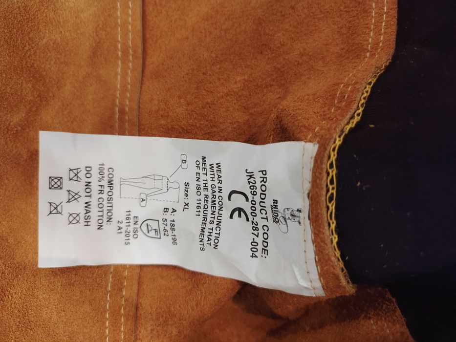 Skórzana Kurtka spawalnicze Rhino