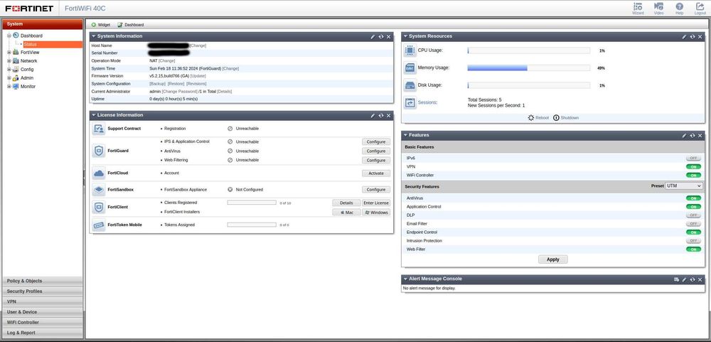 Fortinet Fortiwifi 40C