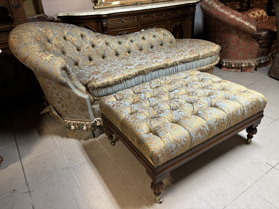 Szezlong  Sofa Leżanka chaiselongue stylowy stylowe JAK NOWE dostepne pufy pufa i fotele meble stylowe prod. U.S.A. Faktura