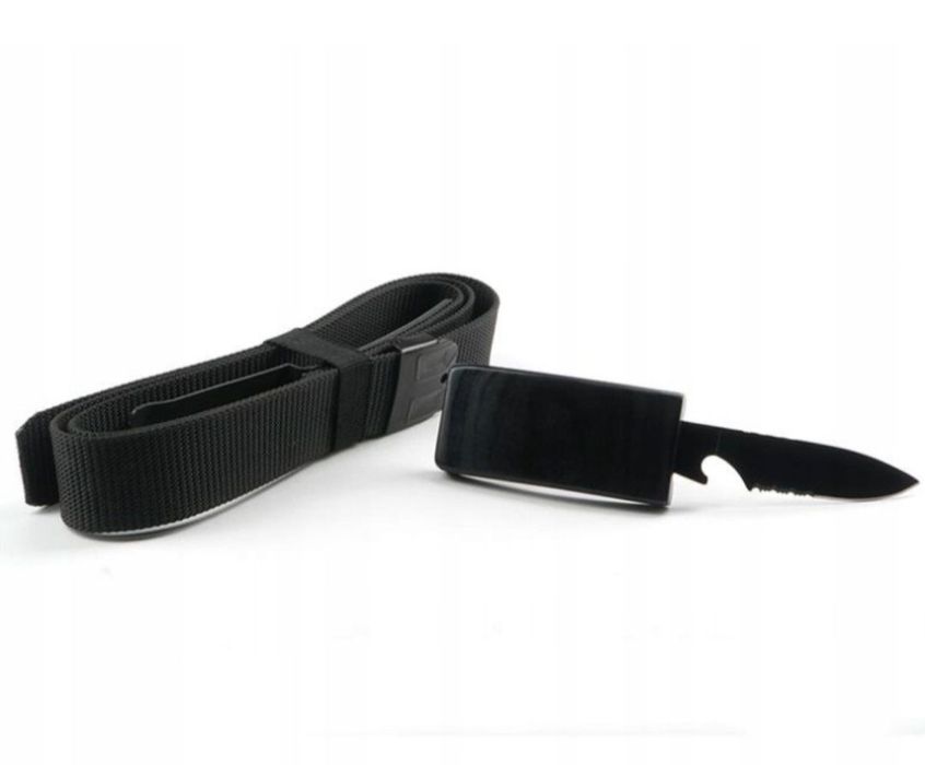 Nóż Taktyczny Ukryty W Pasku Scyzoryk Pasek  Dwie Sztuki