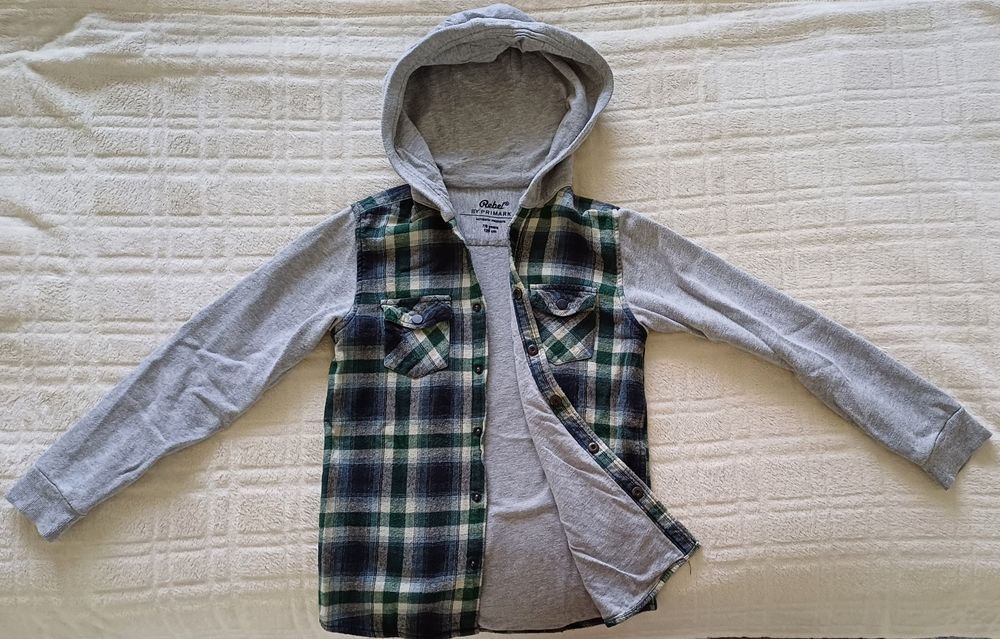 Bluza dziecięca z kapturem zapinana rozm. 128