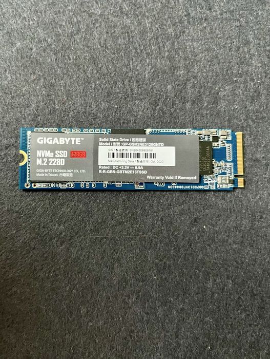 Накопичувач SSD 128GB Gigabyte M.2 PCIe NVMe 3.0 x4 NAND TLC