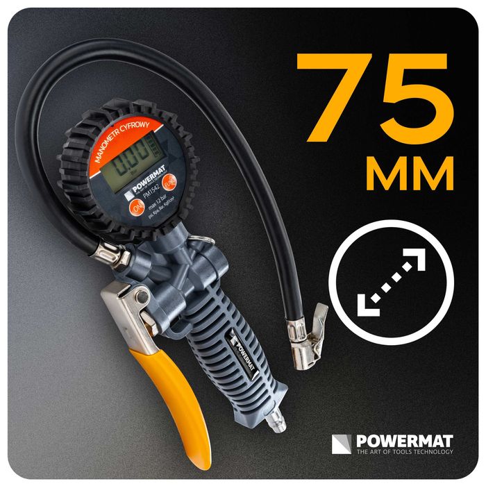 pistolet do pompowania manometr lcd 60mm pm-pdpm-1t