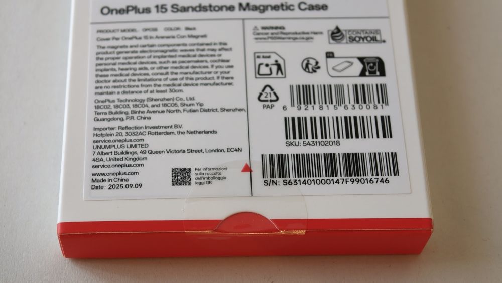 Capa OnePlus 15 Sandstone Magnetic