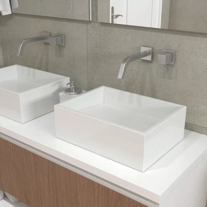 Pias de banheiro em marmore