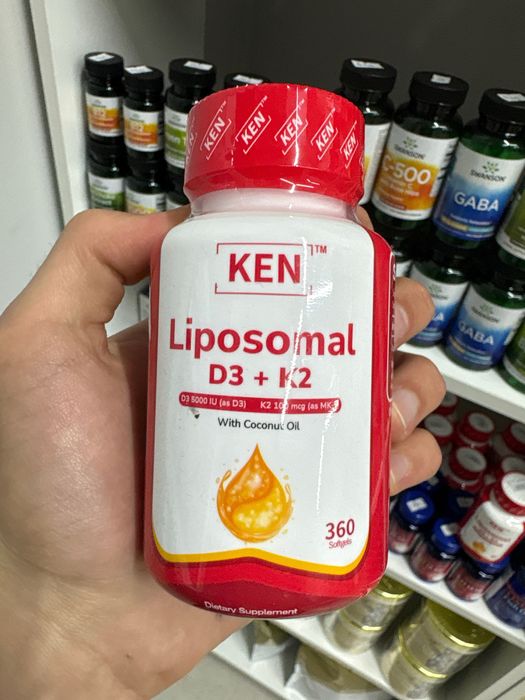 Vitamin D3 + K2 Liposomal KEN | 5000 IU | 360 капсул | США