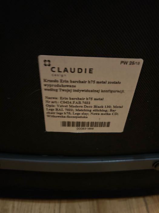 hoker / krzesło barowe Claudie Design Erin