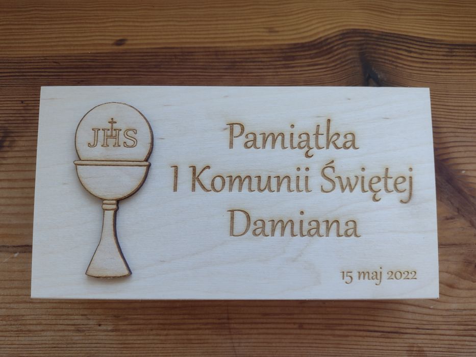 Pudełko na pieniądze chrzest, komunia, bierzmowanie, slub