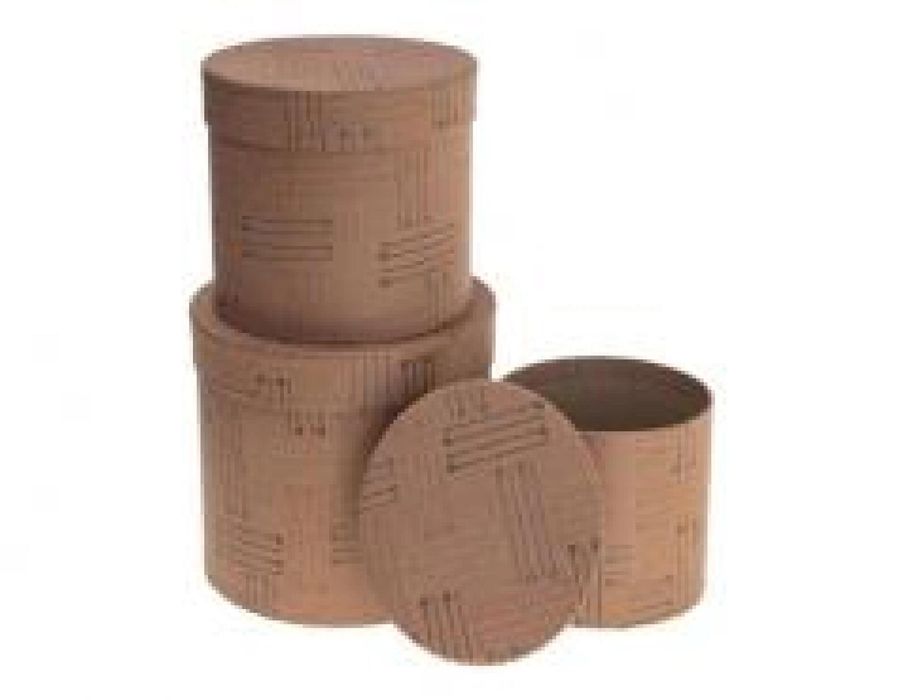 Pudełko Flower Box 3szt brązowy ROZETTE oprawa: folia