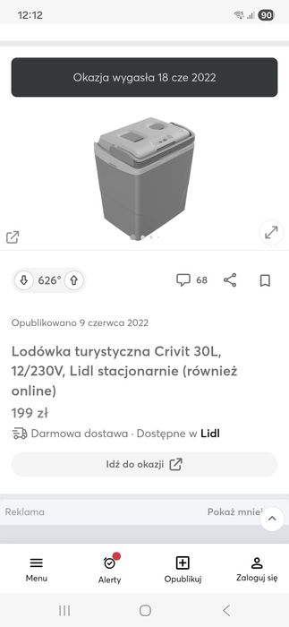 Lodówka turystyczna 30 L
