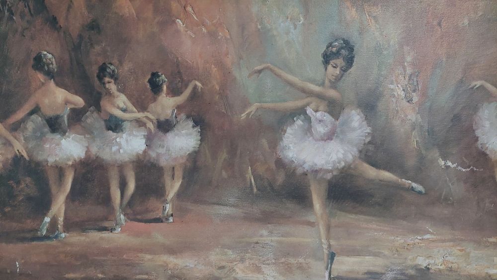 Quandro bailarinas com moldura