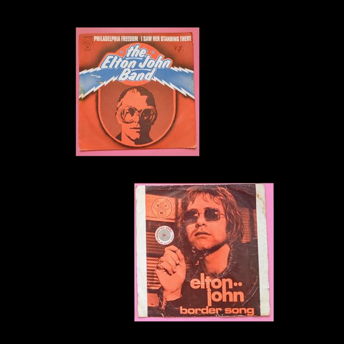 Discos de vinil Elton John 7".Leia descrição.
