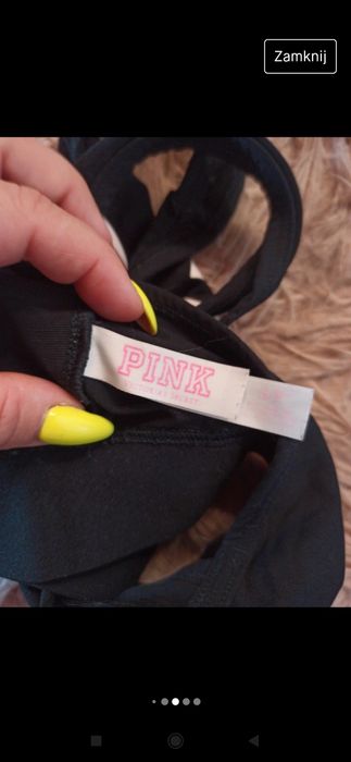 Pink Victoria's Secret S top crop sportowy