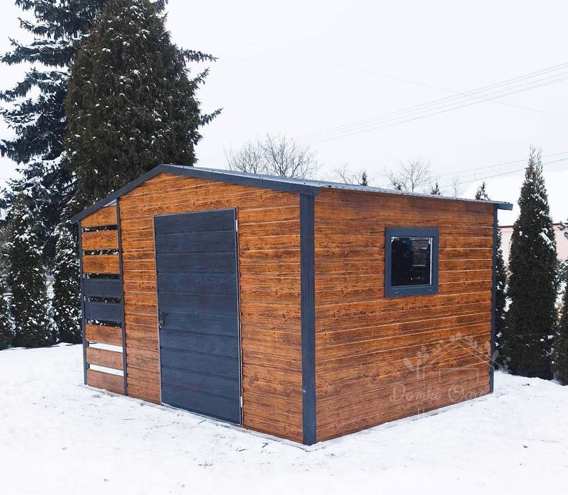 Domek Ogrodowy Schowek 2,5x2 wiata 1x2 okno drewnopodobny 2x2 ID435