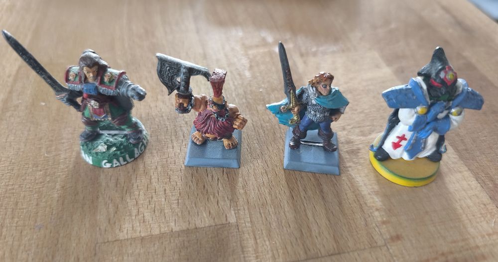 4 Figurki Felix i Gotrek, Gallagher, Kapłan - Warhammer Talisman