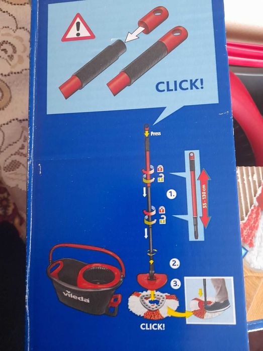 MOP okrągły, turbo z wiaderkiem + zapasowy wkład | Vileda