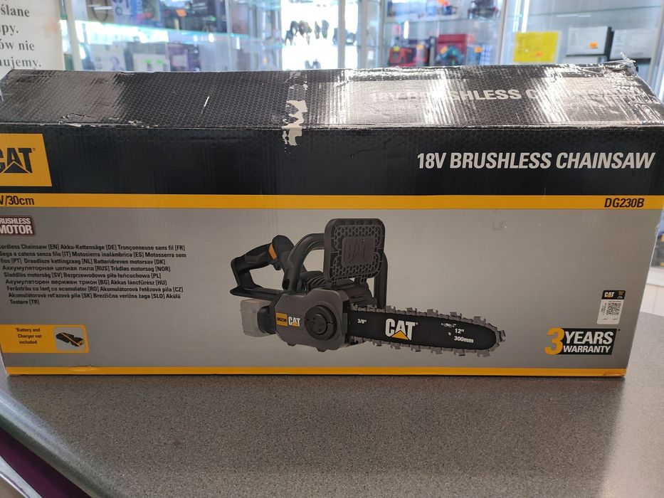 W2// CAT/ DG230B Akumulatorowa Piła Łańcuchowa/ Nowa