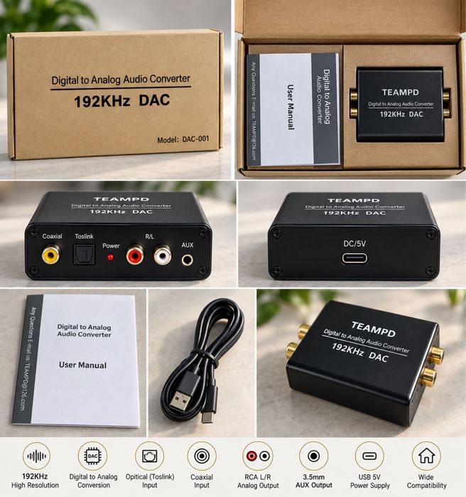 TEAMPD DAC-001 — цифрово-аналоговый аудиоконвертер