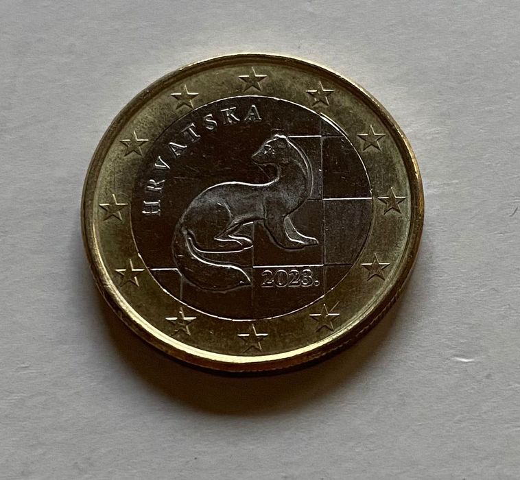 Moeda - 1 Euro / 1€ -  Croácia - 2023