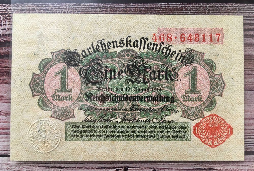 1 marka (Reichsmark) 1914 rok - Cesarstwo Niemieckie - stan aUNC - #12
