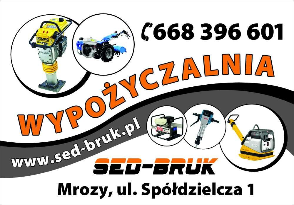 Wycinarka darni, frezarka szlifierka do betonu, koparka łańcuchowa, cykliniarka