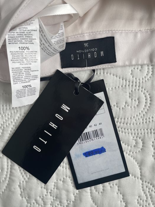 Mohito spódnica z ekoskóry skóra biała  36 38 nowa 149zł