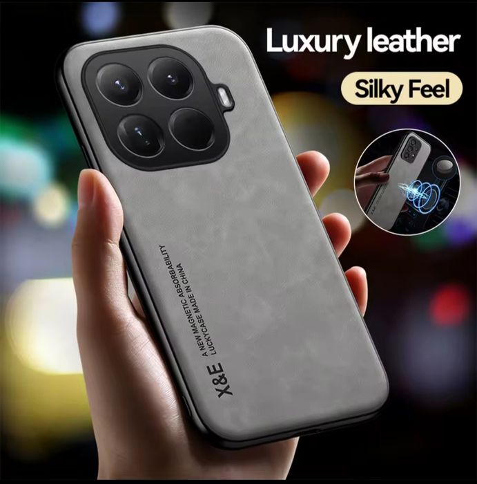 Luksusowe etui skórzane Xiaomi 15T Pro megnetic