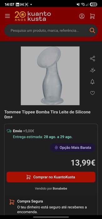 Tommee Tippee Extrator de Leite de Silicone