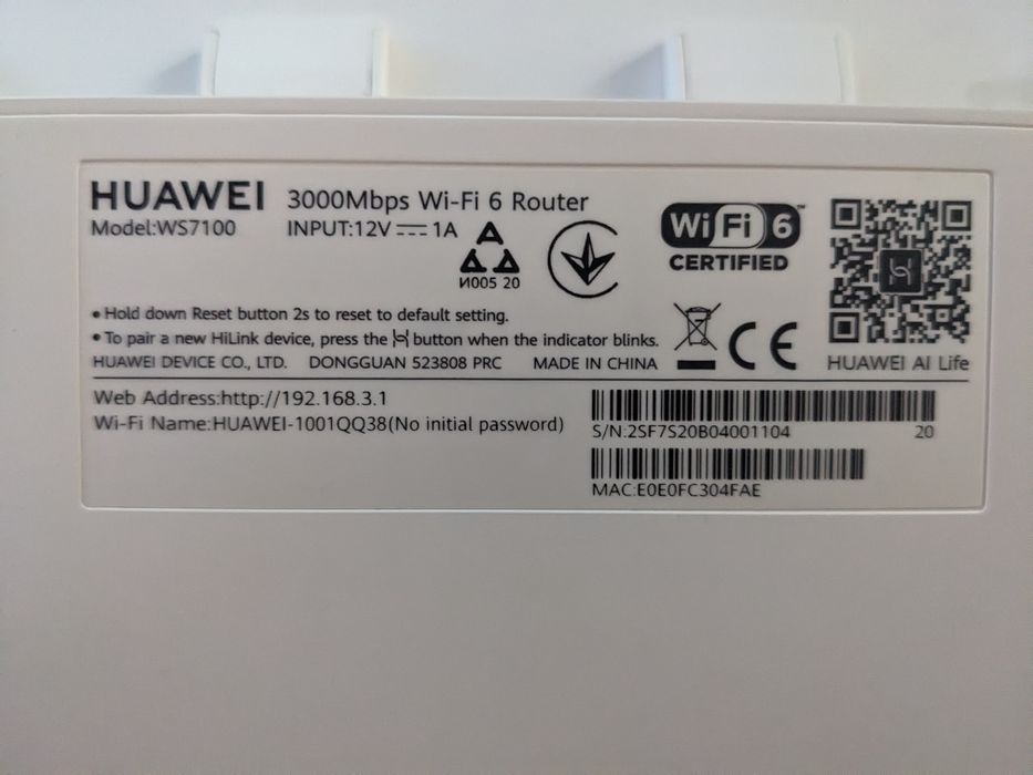 Гигабитный роутер WiFi 6 Huawei AX3 3