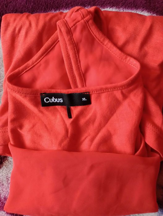 bluzka damska pomarańczowa na ramiączkach Cubus