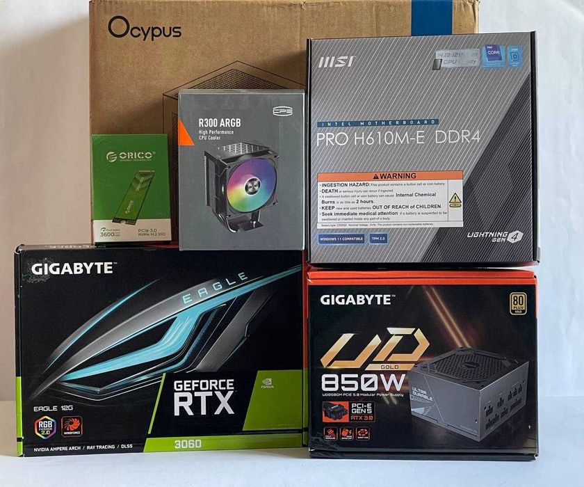 Топовий ПК! Гарантія! RTX 3060 Intel i5-12400F 16gb DDR4 M2 SSD! Новий!