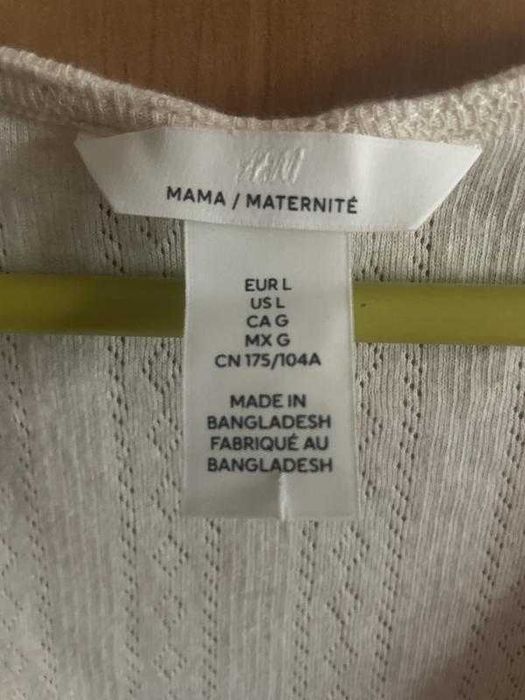 футболка та майка для вагітних (до та після) H&M,  L
