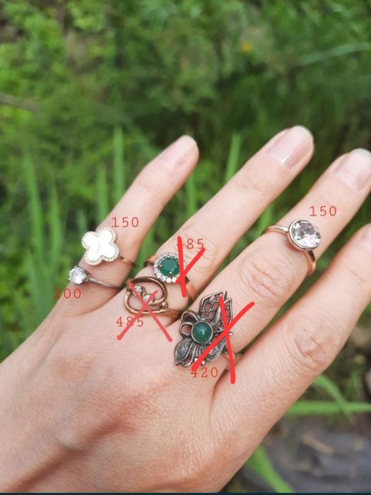 Кольцо винтаж серебро jenavi swarovski