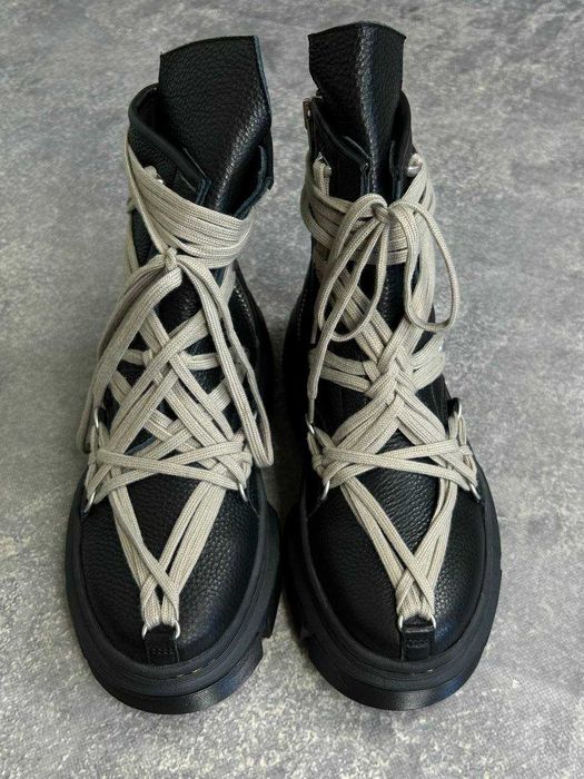 Rick Owens Dr.Martens Mega Lace Boot черевики чорні DRKSHDW ботинки