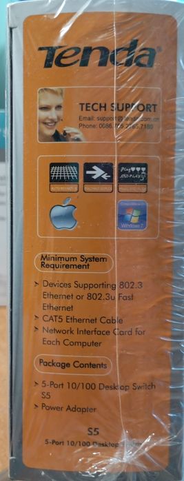 Коммутатор Tenda 5-Port 10/100 Desktop Switch S5