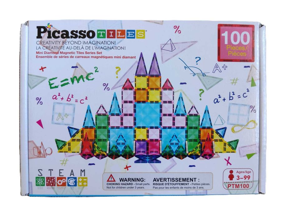 NOWE Klocki magnetyczne konstrukcyjne PICASSO TILES Mini 100 el. PTM100 ORYGINAŁ