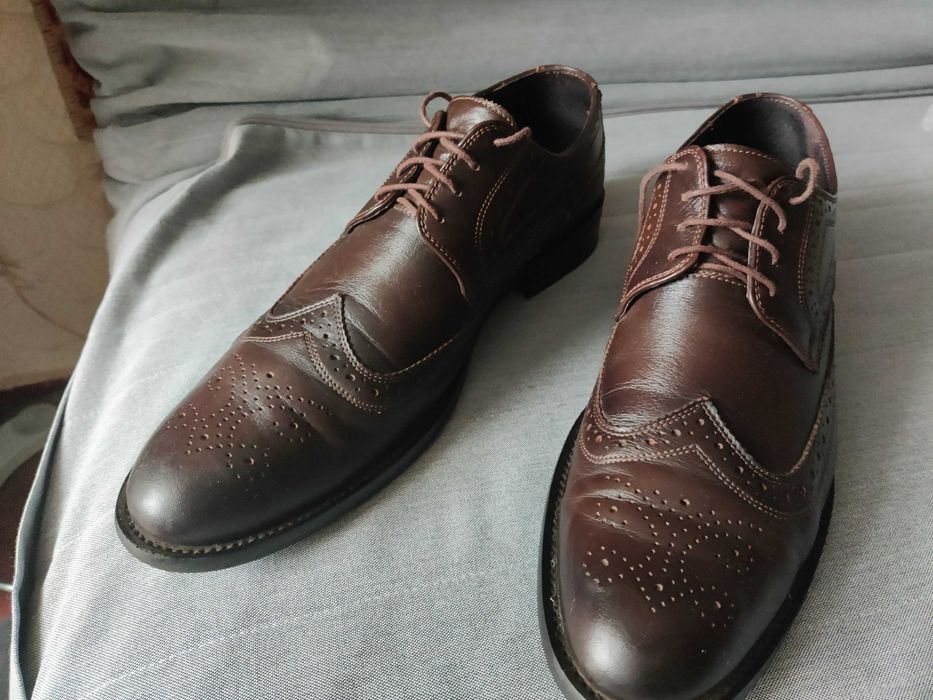 Туфли броги Paolo Gianni кожа 44