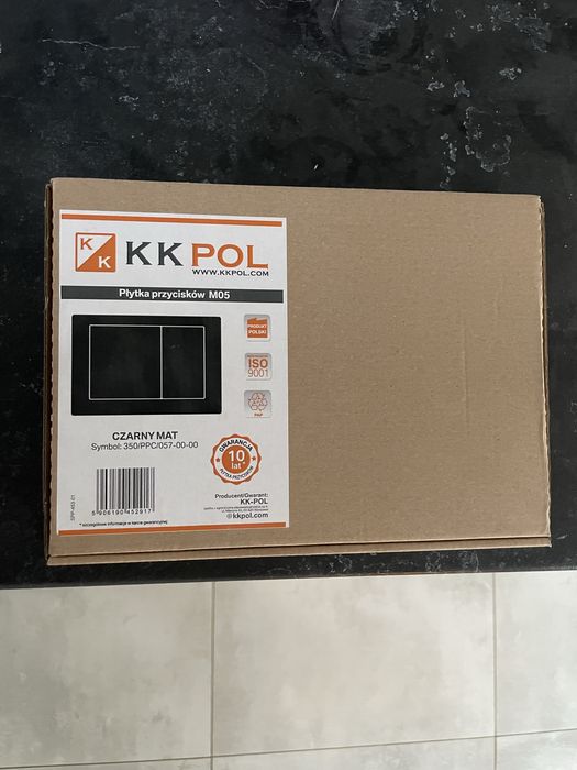 Przycisk do wc czarny mat