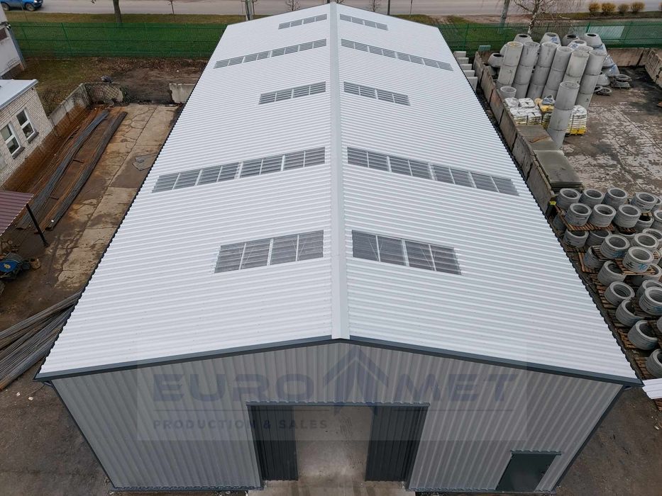 Hala stalowa 12x25x5 magazyn EURO-MET